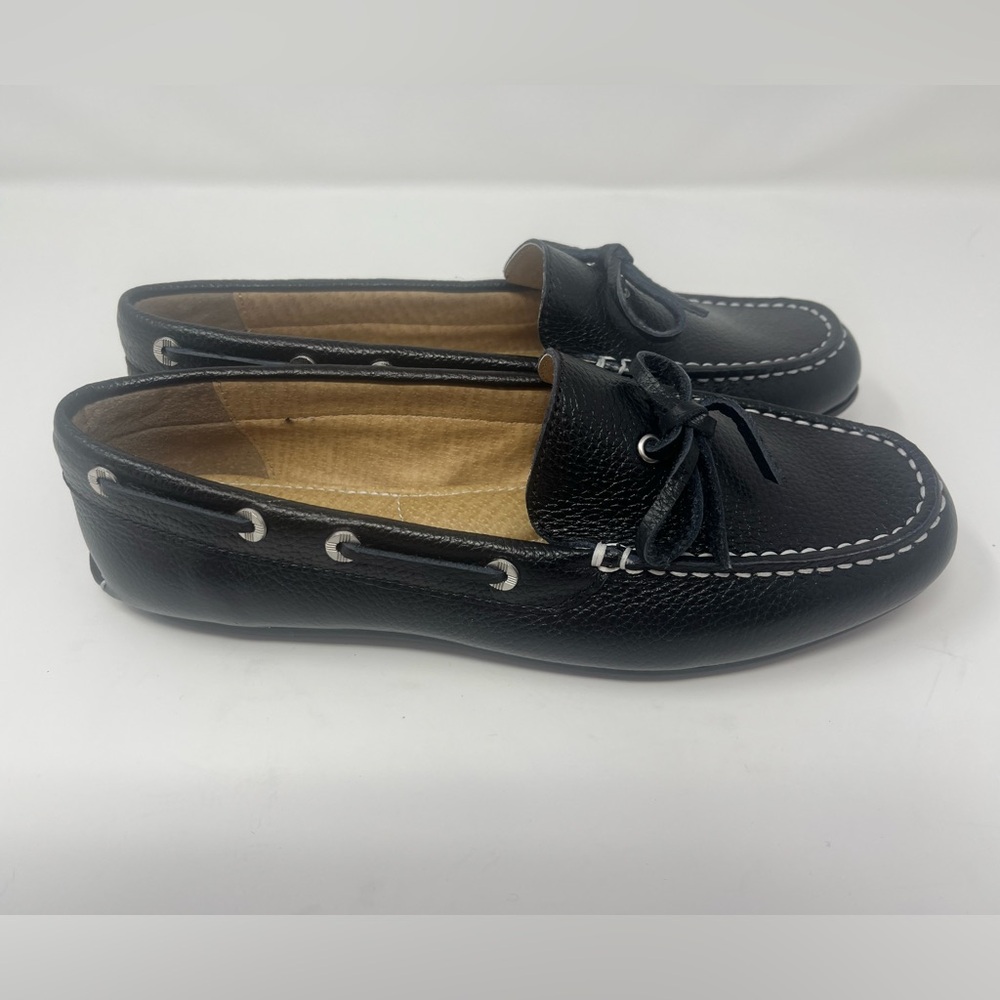 LANDS' END Loafers Joanne Classic Car Driver Shoes Black Leather Women's 7.5 NEW - Picture 6 of 9